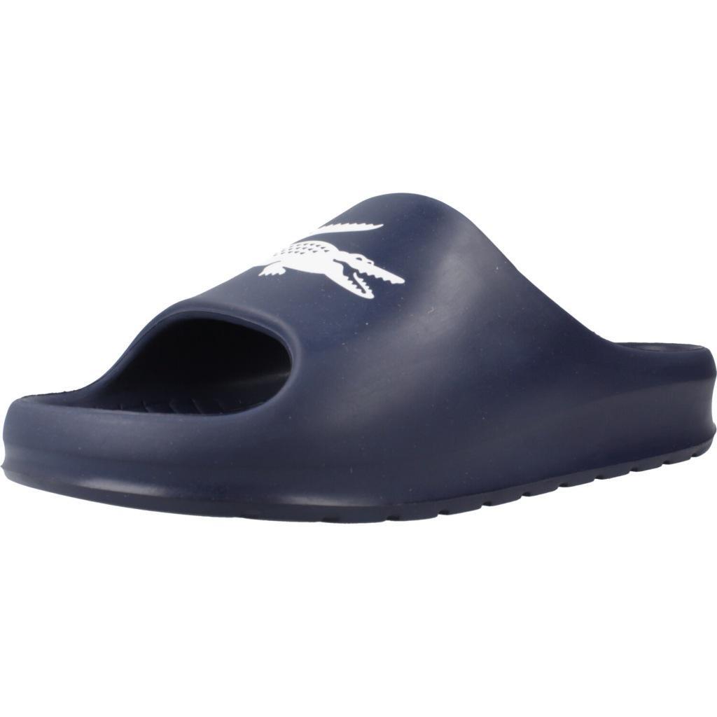Lacoste - Claquettes Lacoste Modèle Mens Serve Slide 2.0 Couleur Bleu - Chaussons - Bleu - 42 - Decathlon