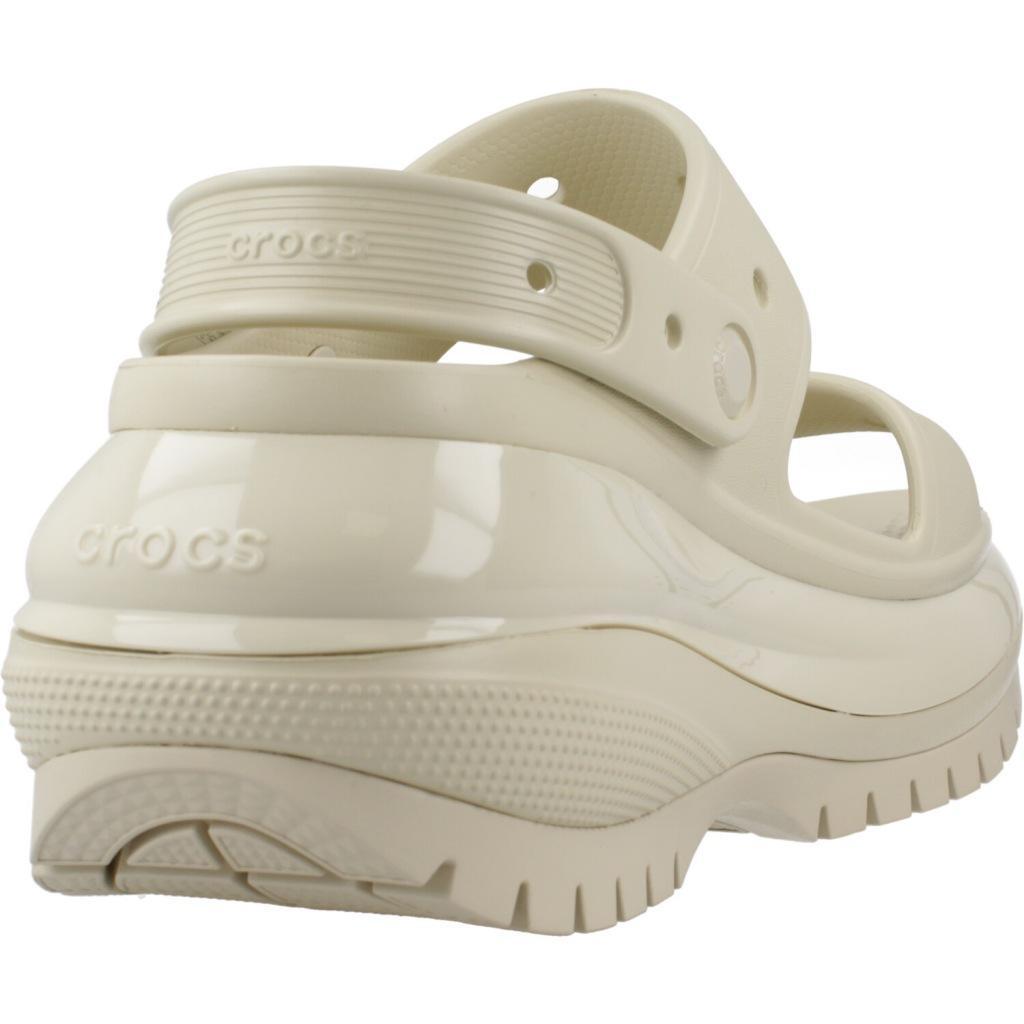 Claquettes Crocs Modèle Classic Mega Crush Sandal Couleur Beige 3/5