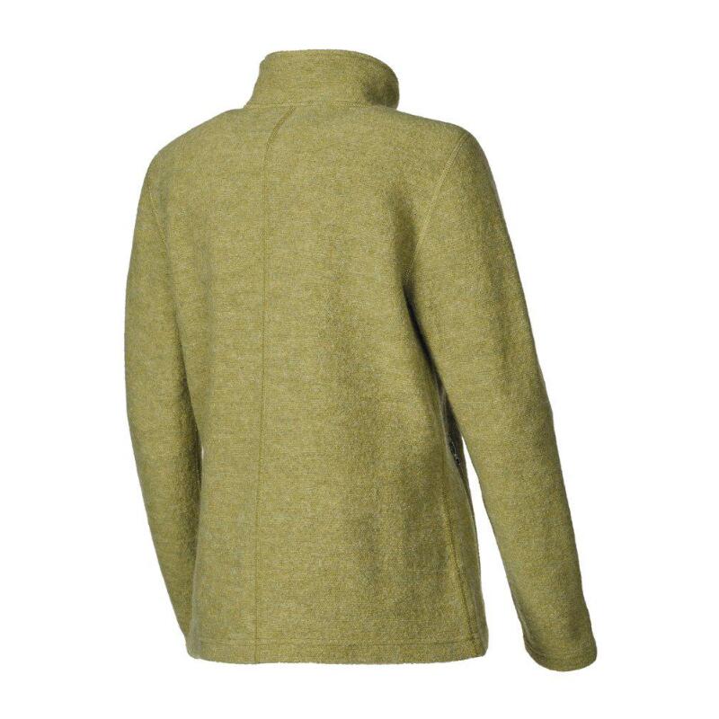 Wollen dames full-zip vest Beata Golden Lime - Groen 2/4