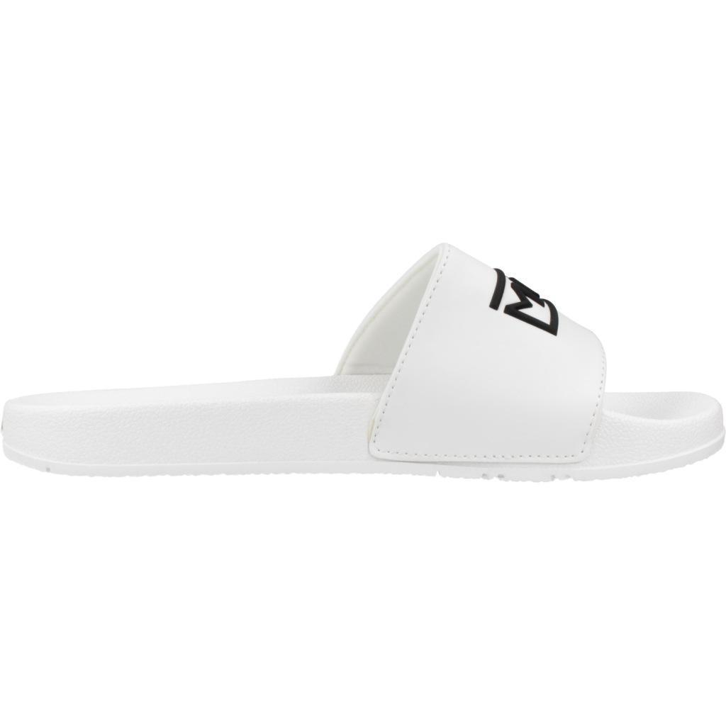 Claquettes Munich Modèle Flat Slider D Logo Wh Couleur Blanc 4/5