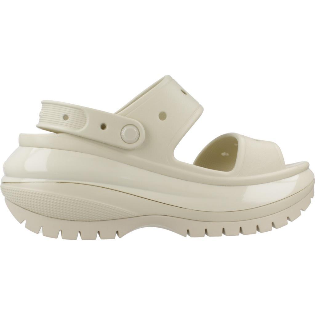 Claquettes Crocs Modèle Classic Mega Crush Sandal Couleur Beige 4/5