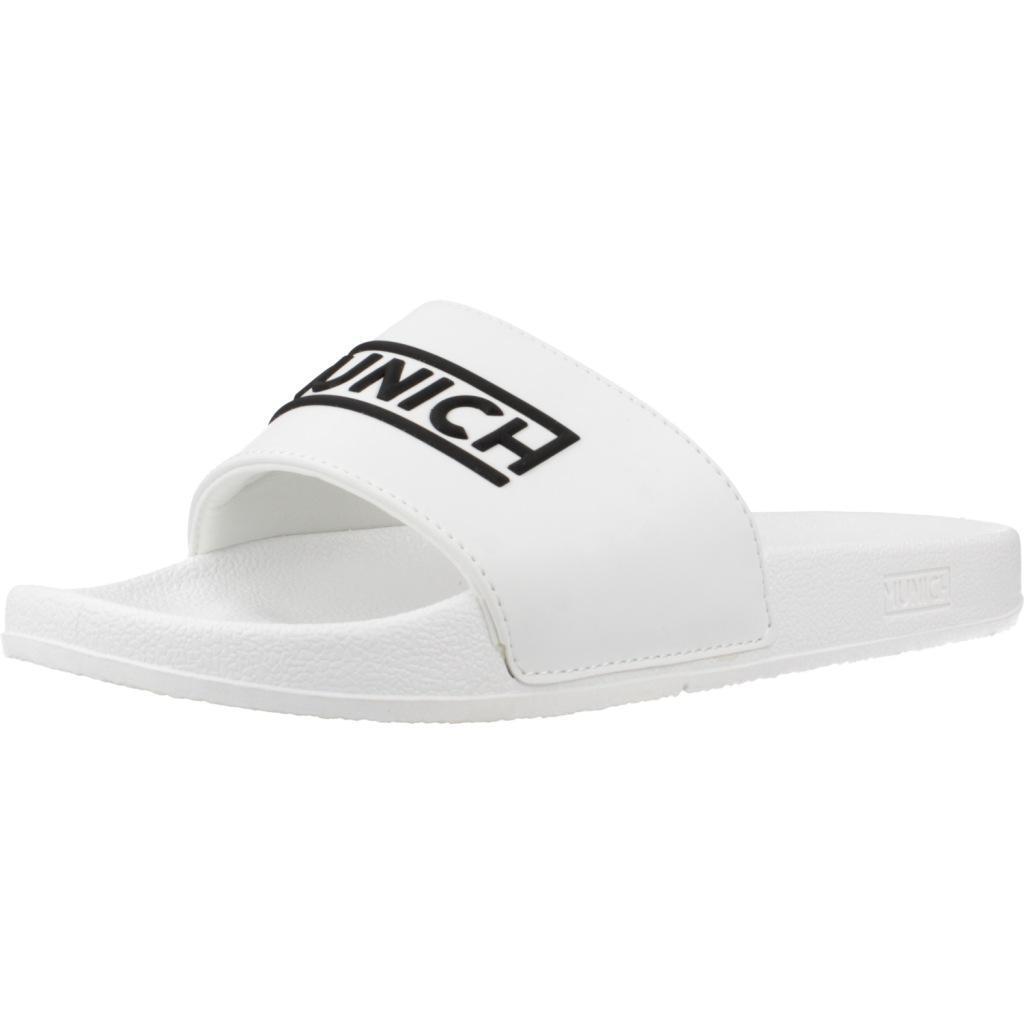 Sandały MUNICH FLAT SLIDER D LOGO WH Biały