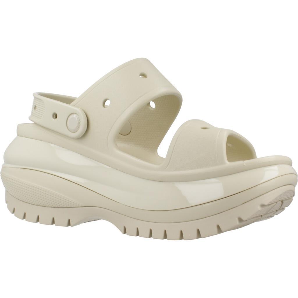 Claquettes Crocs Modèle Classic Mega Crush Sandal Couleur Beige 5/5