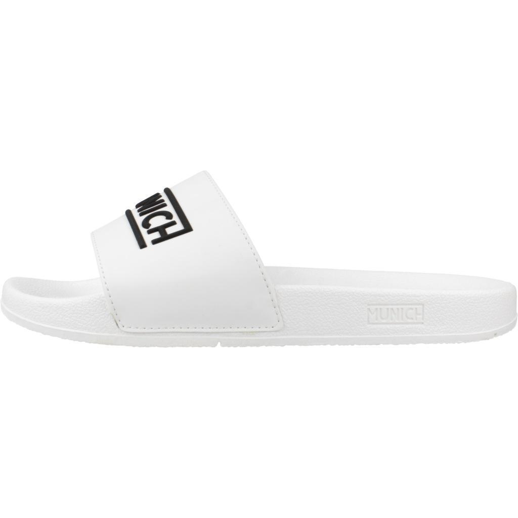 Claquettes Munich Modèle Flat Slider D Logo Wh Couleur Blanc 2/5