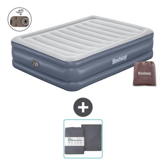 Matelas gonflable Bestway - 2P - 203x152x51 cm + Accessoires CB23