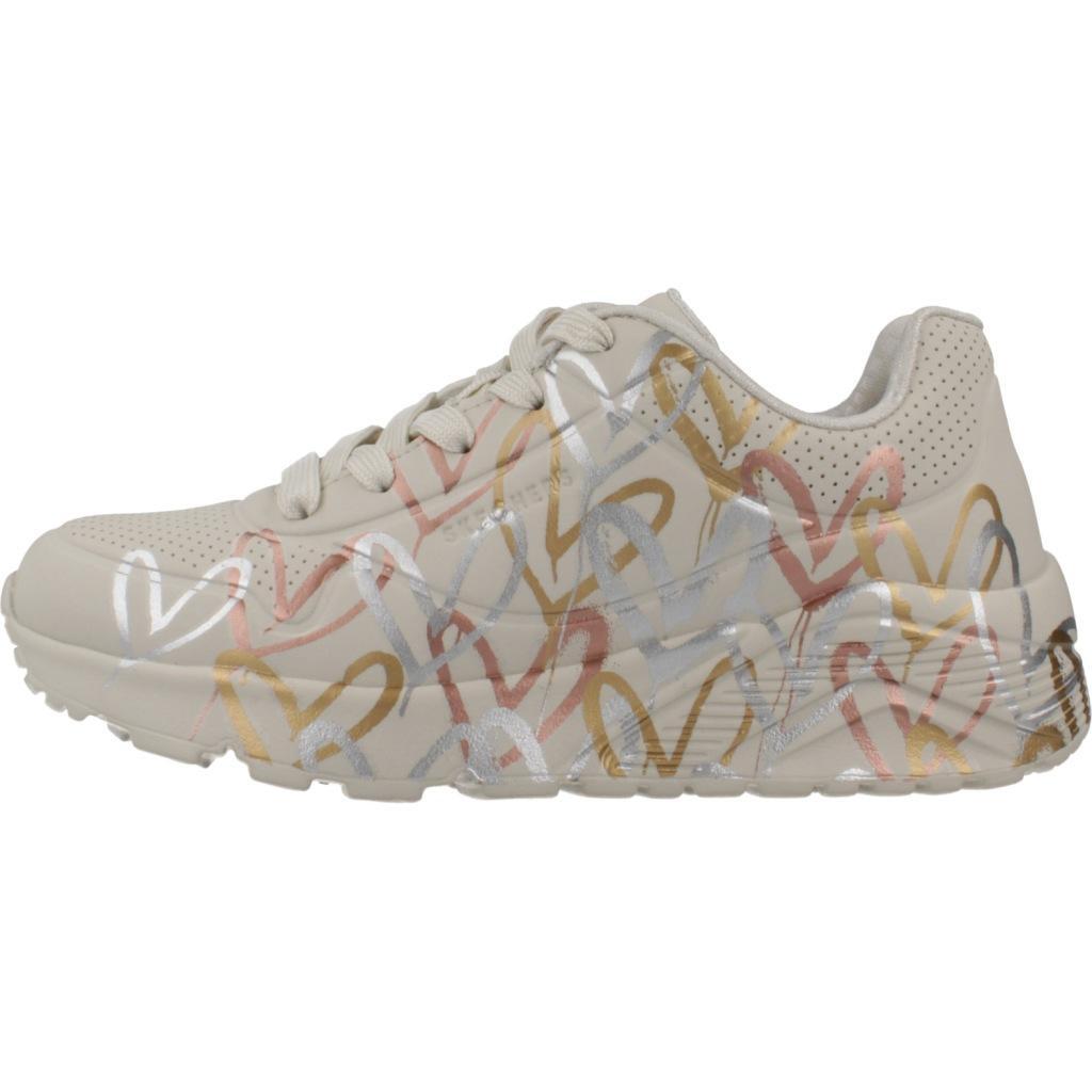Baskets Skechers Modèle Uno Lite - Metallic Couleur Beige 2/5