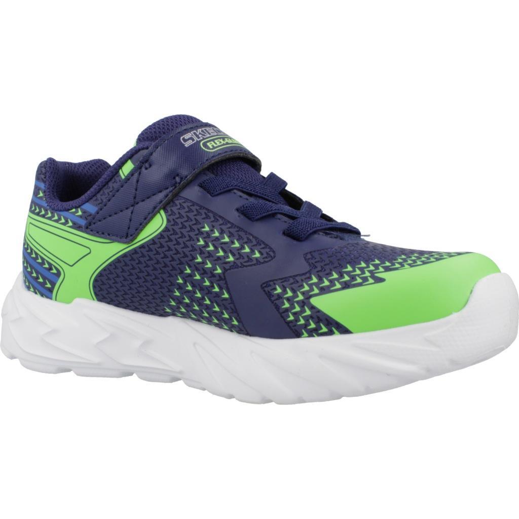 Skechers S-Lights Flex Blue Kids Sneakers. 5/5
