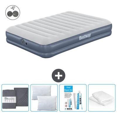 Luchtbed intex high-rise - 2p - 203x152x56 cm + accessoires cb19