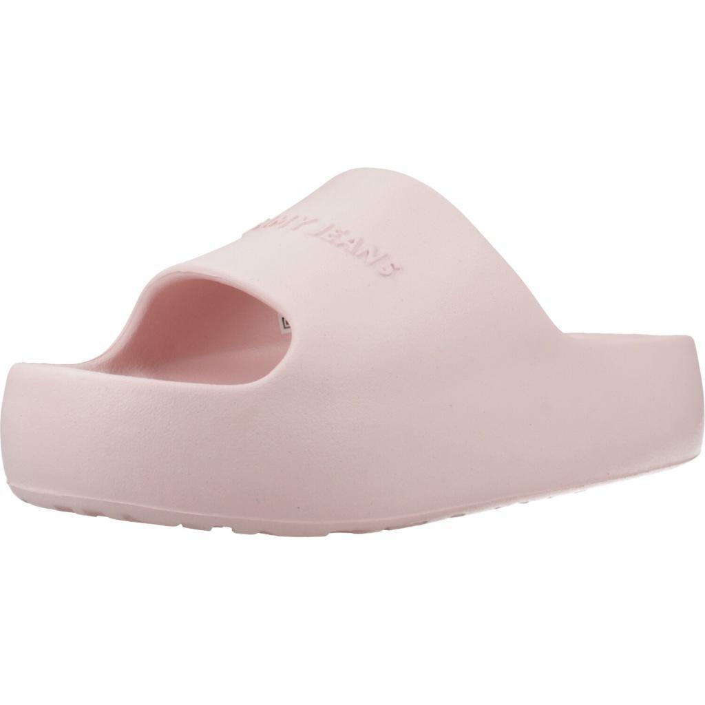 Chinelos tommy jeans modelo chunky pool slide ess cor rosa