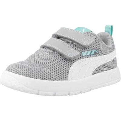 Zapatillas niño Puma Courtflex V3 Mesh Inf Gris