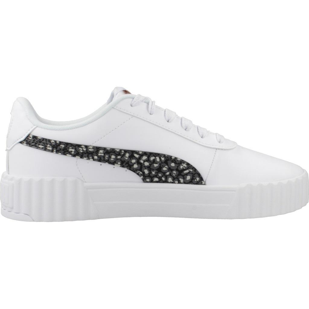Ténis Puma Modelo Carina 3.0 Animal Jr Cor Branco 4/5