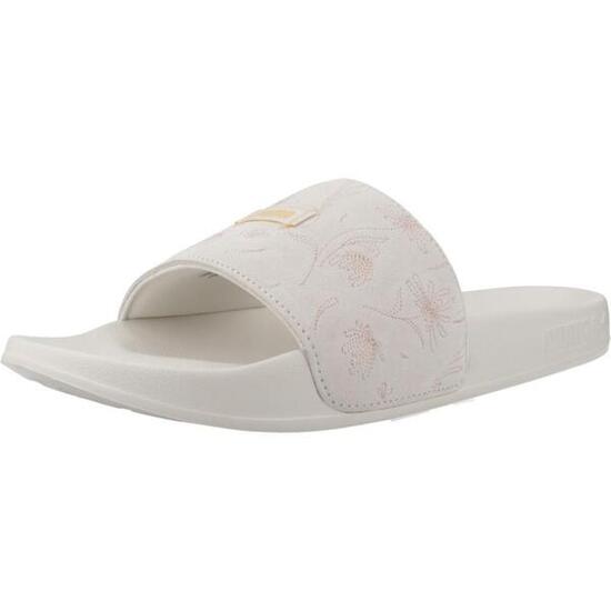Claquettes Puma Modèle Leadcat 2.0 Crafted Flower Couleur Blanc