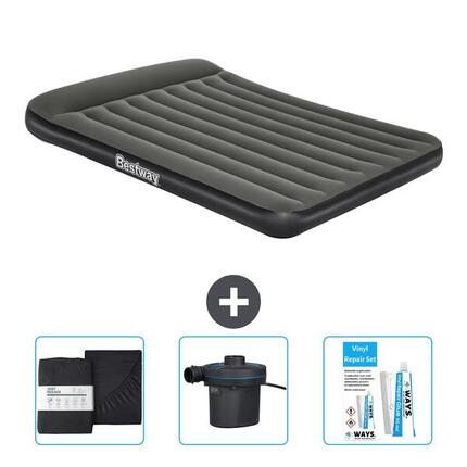 Matelas gonflable Bestway - 2P - 203x152x30 cm + Accessoires CB8