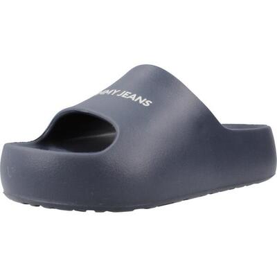 Flip-flops tommy jeans model tjw chunky flatform slid kleur wit