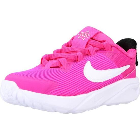 Zapatillas Running niño Nike Dx7616 Star Runner 4 Negro/Blanco/Rosa