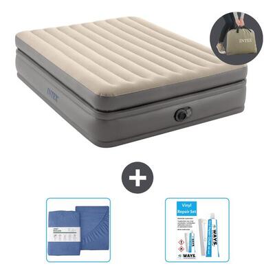 Luchtbed intex prime comfort - 2p - 203x152x51 cm + accessoires cb39