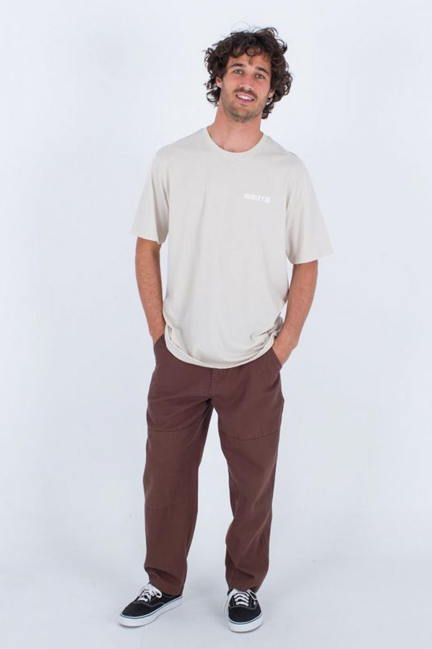 Pantalons Hurley Modèle Industry Relaxed Pant Couleur Marron 5/5