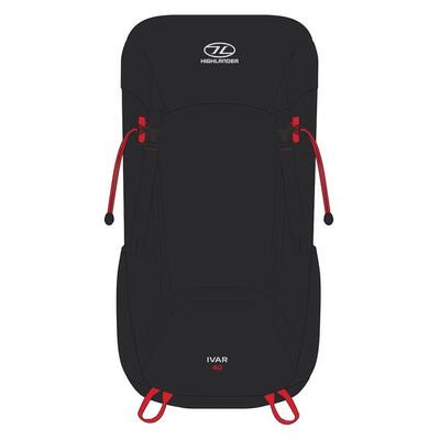 Rugzak ivar rucksack voor heren 40 liter - zwart