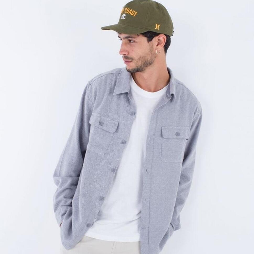 Kurtka HURLEY SANTA CRUZ TWILL FLANNEL Szary