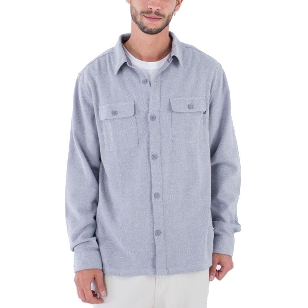 HURLEY Giacca Hurley Modello Santa Cruz Twill Flannel Colore Grigio