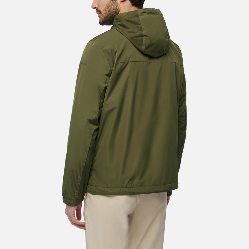 Veste Geox Modèle M Leitan Mid Parka Couleur Vert 3/5