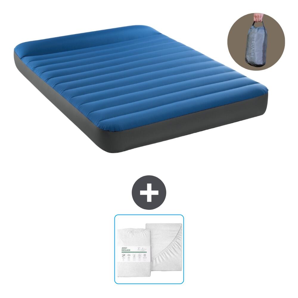 Intex - Matelas Gonflable Intex Truaire - 2p - 191x137x22 Cm + Accessoires Cb24 - Matelas Gonflable - Bleu - No Size - Decathlon