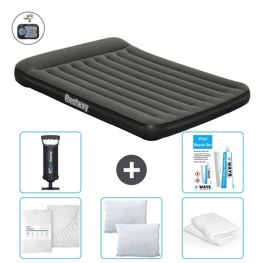 Matelas gonflable Bestway - 2P -  203x152x30 cm + Accessoires CB1 1/7
