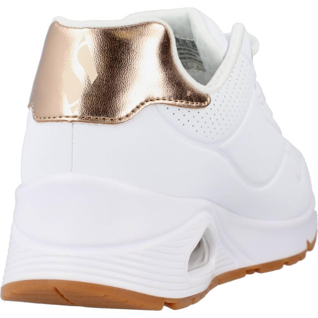 SKECHERS Enfants UNO GEN1 SHIMMER AWAY Sneakers Rose Blanc 3/5