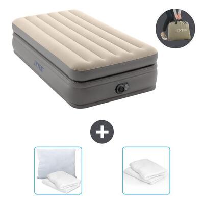 Luchtbed intex prime comfort - 1p - 191x99x51 cm + accessoires cb27