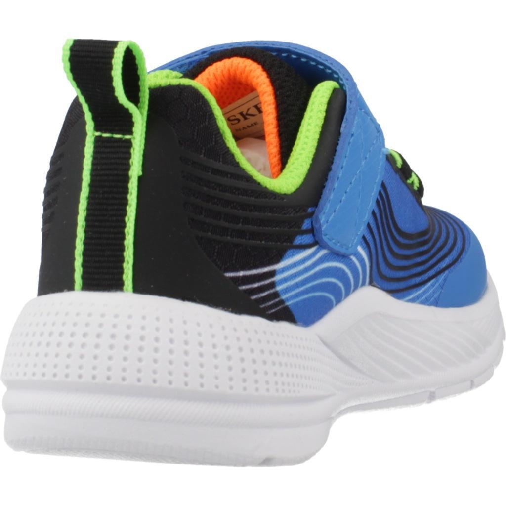 Baskets Skechers Microspec Advance, Bleu, Enfants 3/5