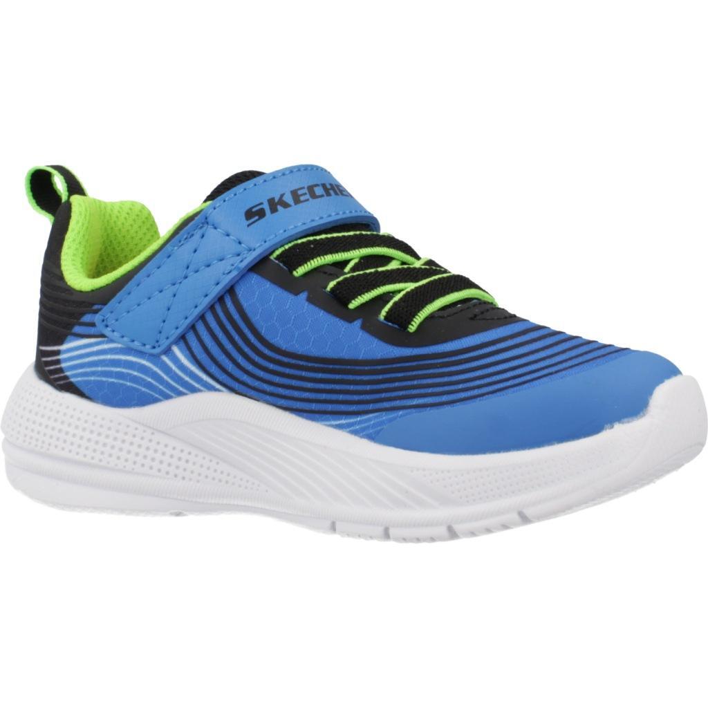 Baskets Skechers Microspec Advance, Bleu, Enfants 5/5