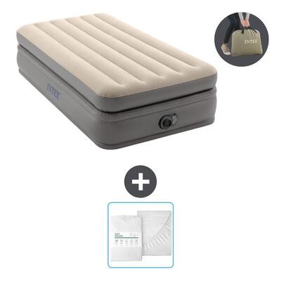 Luchtbed intex prime comfort - 1p - 191x99x51 cm + accessoire cb24