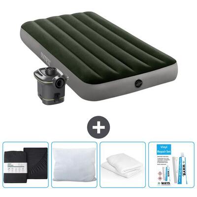Luchtbed intex prestige - 1p - 191x99x25 cm + accessoires cb17