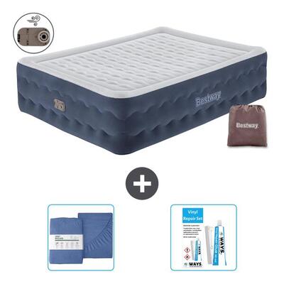 Luchtbed bestway - 2p - 203x152x51 cm + accessoires cb39