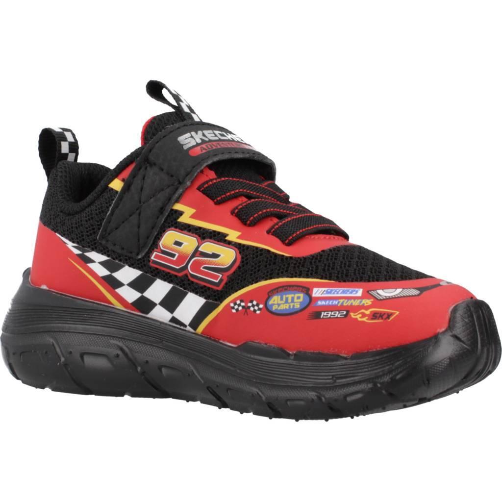 Skechers SKECH TRACKS Tracking Kinder Jungen Sneakers 402303N Schwarz/Rot 5/5