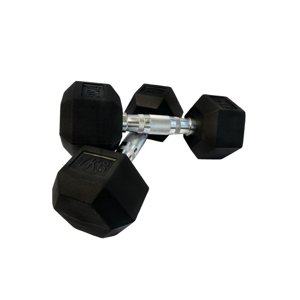OZIO FITNESS Mancuernas hexagonales de 7 kg (par) Fitness Musculación