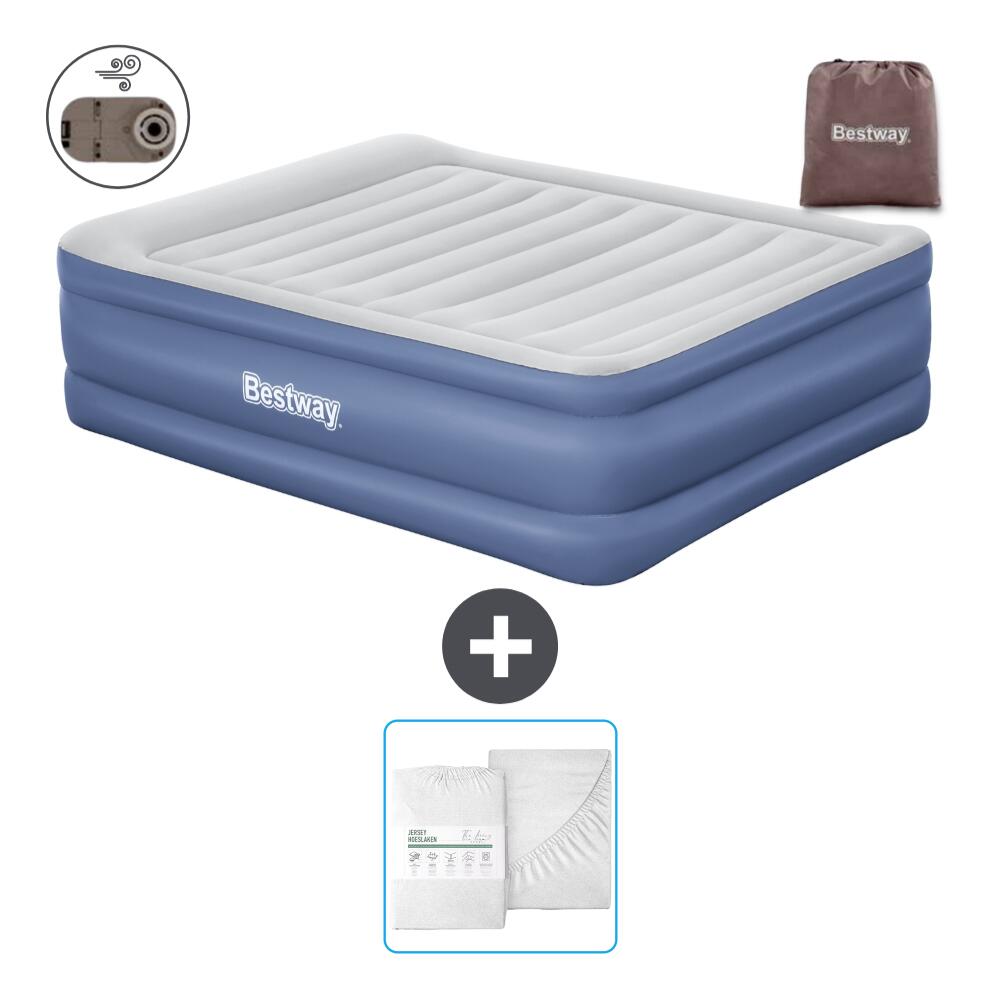 Bestway - Matelas Gonflable Bestway - 2p - 203x152x61 Cm + Accessoires Cb24 - Matelas Gonflable - Bleu - No Size - Decathlon