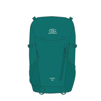 Rucksack Vega Rucksack Teal für Damen 25 Liter – Grün