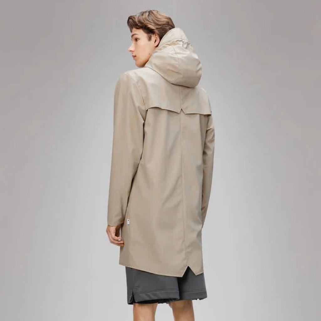 Veste Rains Modèle Long Jacket W3 Couleur Gris 3/7