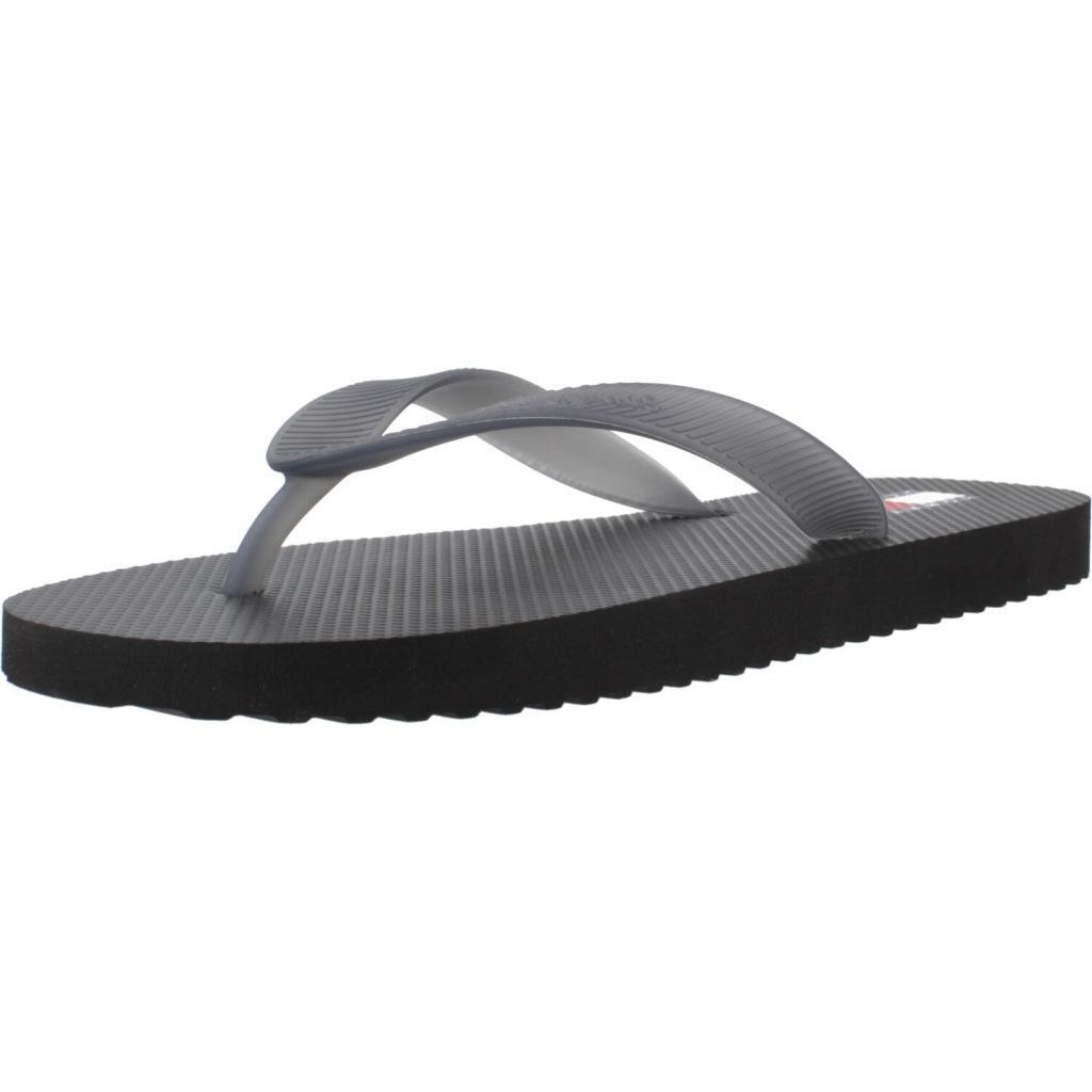 Chinelos tommy jeans modelo logo flip flop cor preto