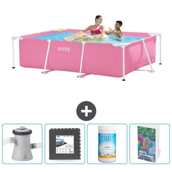 Piscine à cadre rectangulaire - 220x150x60 cm + Accessoires CB125