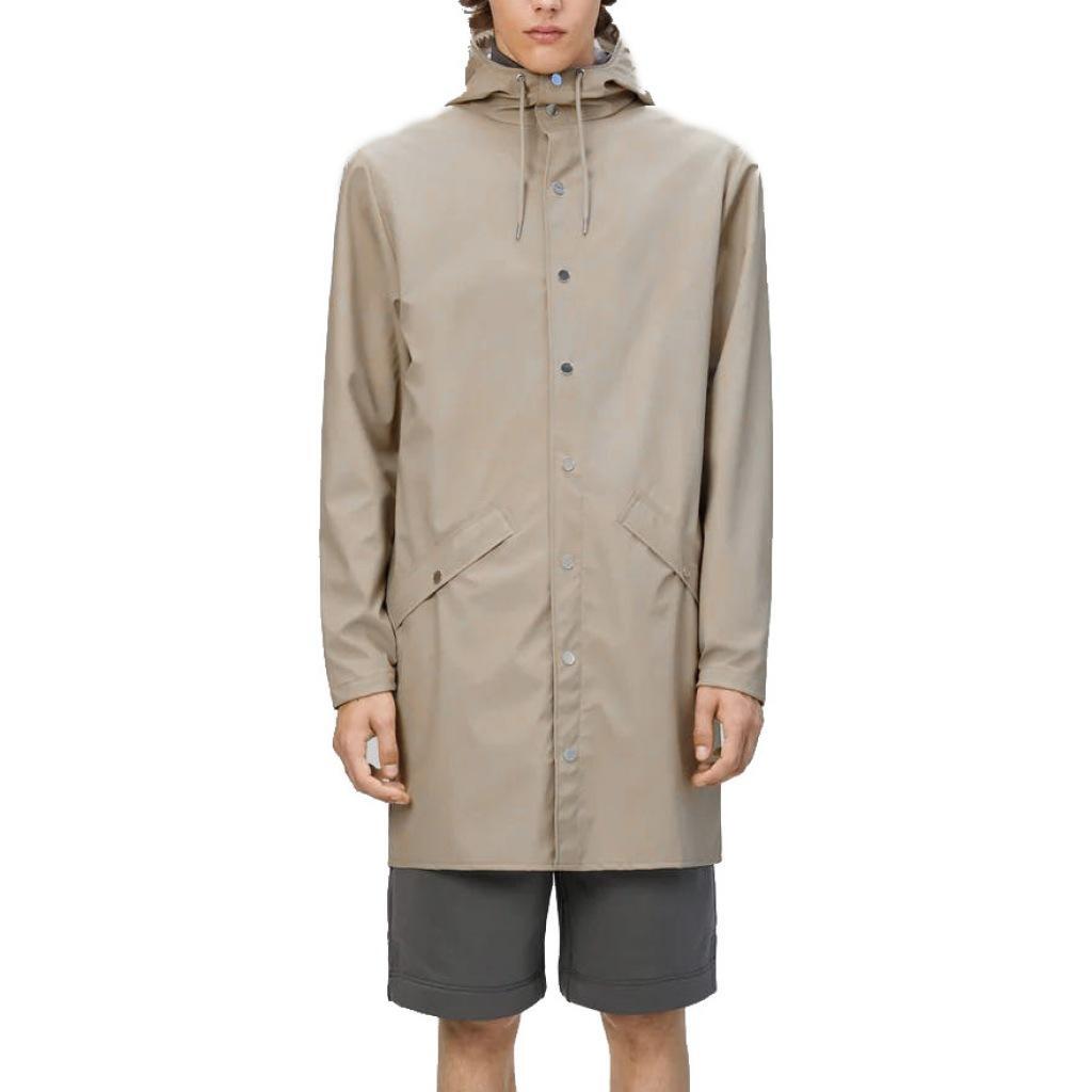 RAINS Giacca Rains Modello Long Jacket W3 Colore Grigio