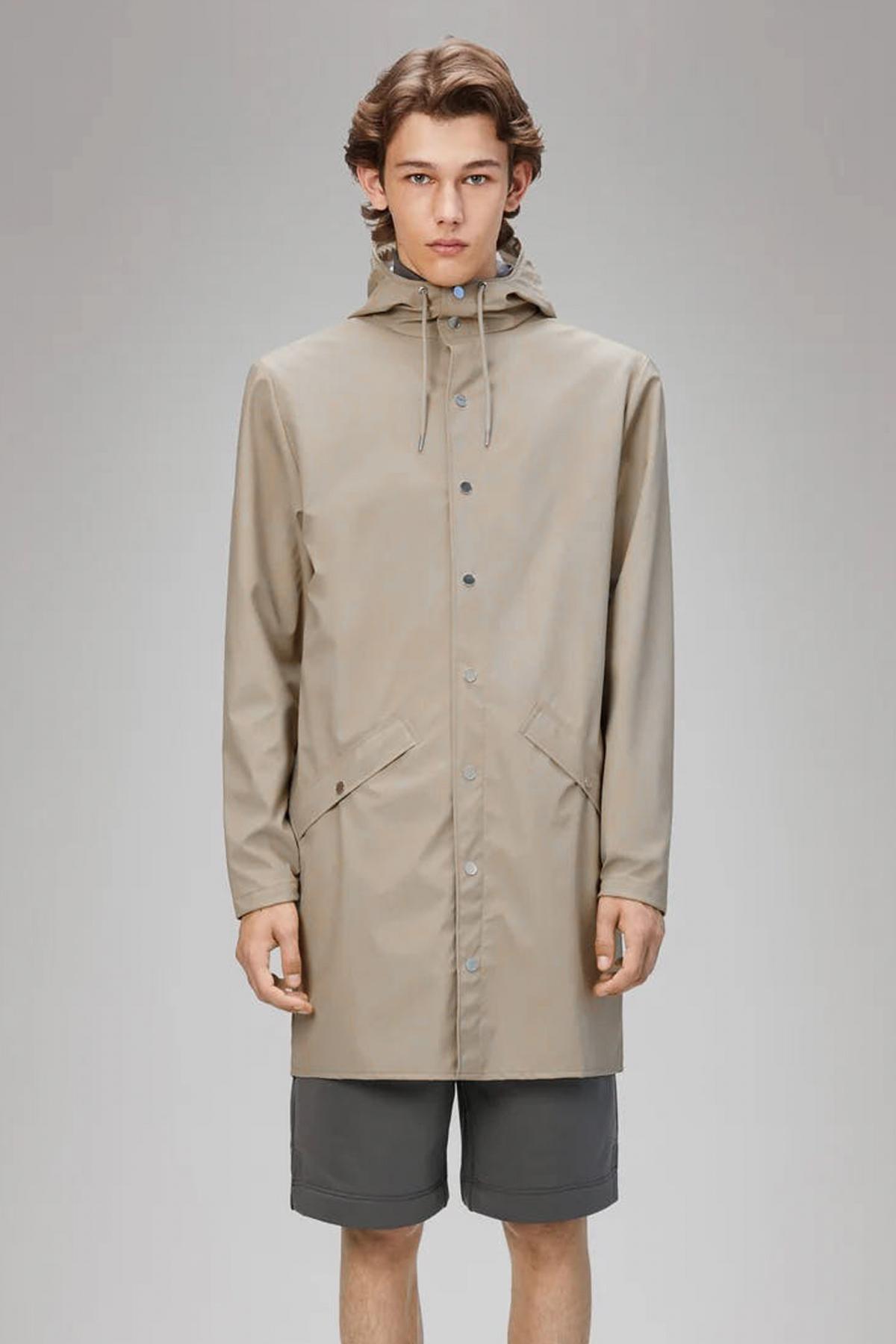 Veste Rains Modèle Long Jacket W3 Couleur Gris 5/7