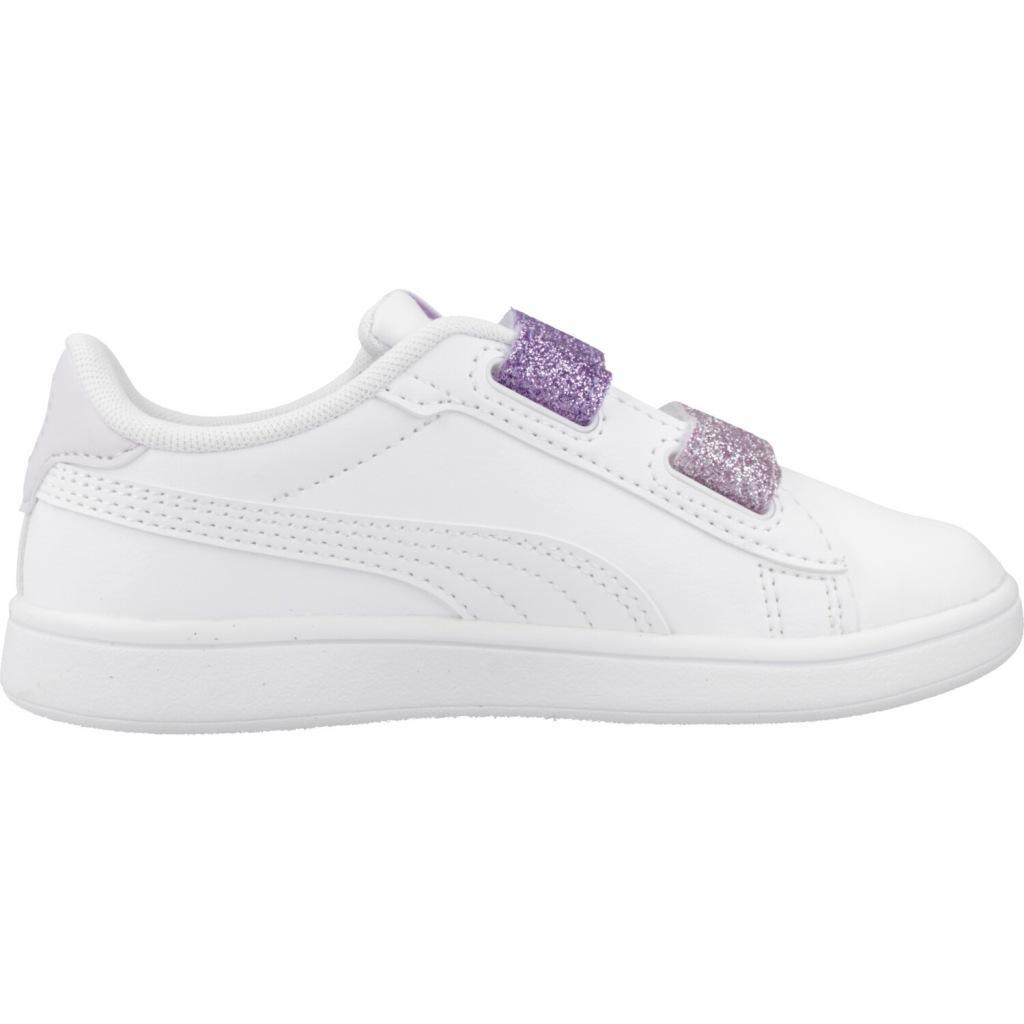 Zapatillas niña Puma Smash 3.0 L Glitter V Blanco 4/7