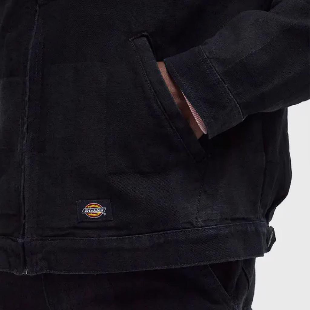 Giacca Dickies Modello Dk0a4z75rin1 Jacquard Eisenhower Colore Nero 4/5
