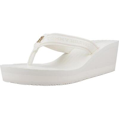 Flip-flops tommy hilfiger model stripies wedge beach san kleur wit