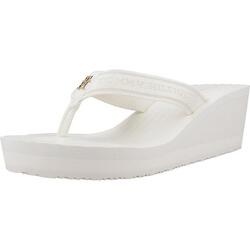 Claquettes Tommy Hilfiger Modèle Stripies Wedge Beach San Couleur Blanc