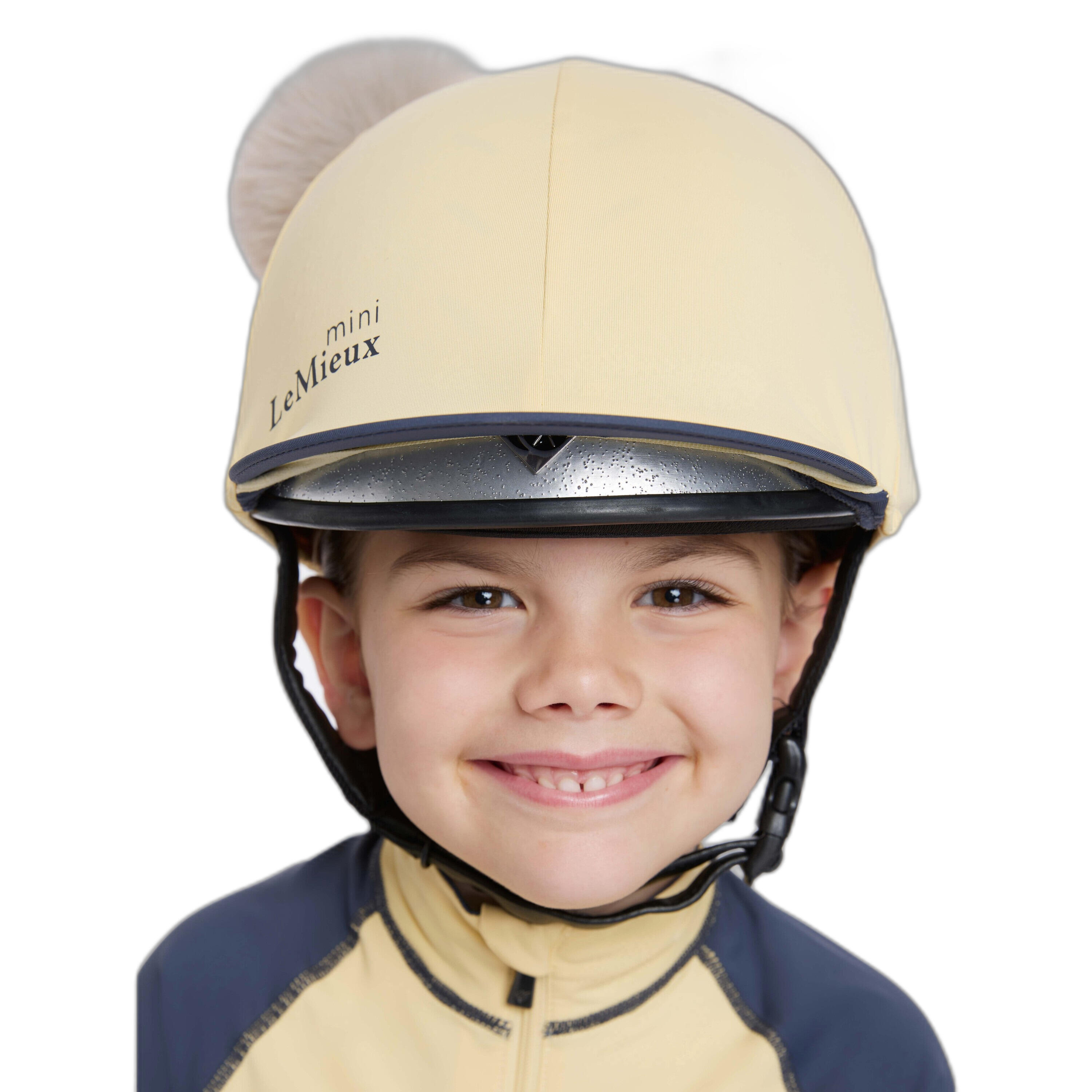 Dubbel pompon ruiterhelm toques voor kinderen LeMieux 2/4