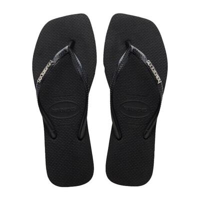 Flip-flops havaianas model square logo metallic kleur zwart