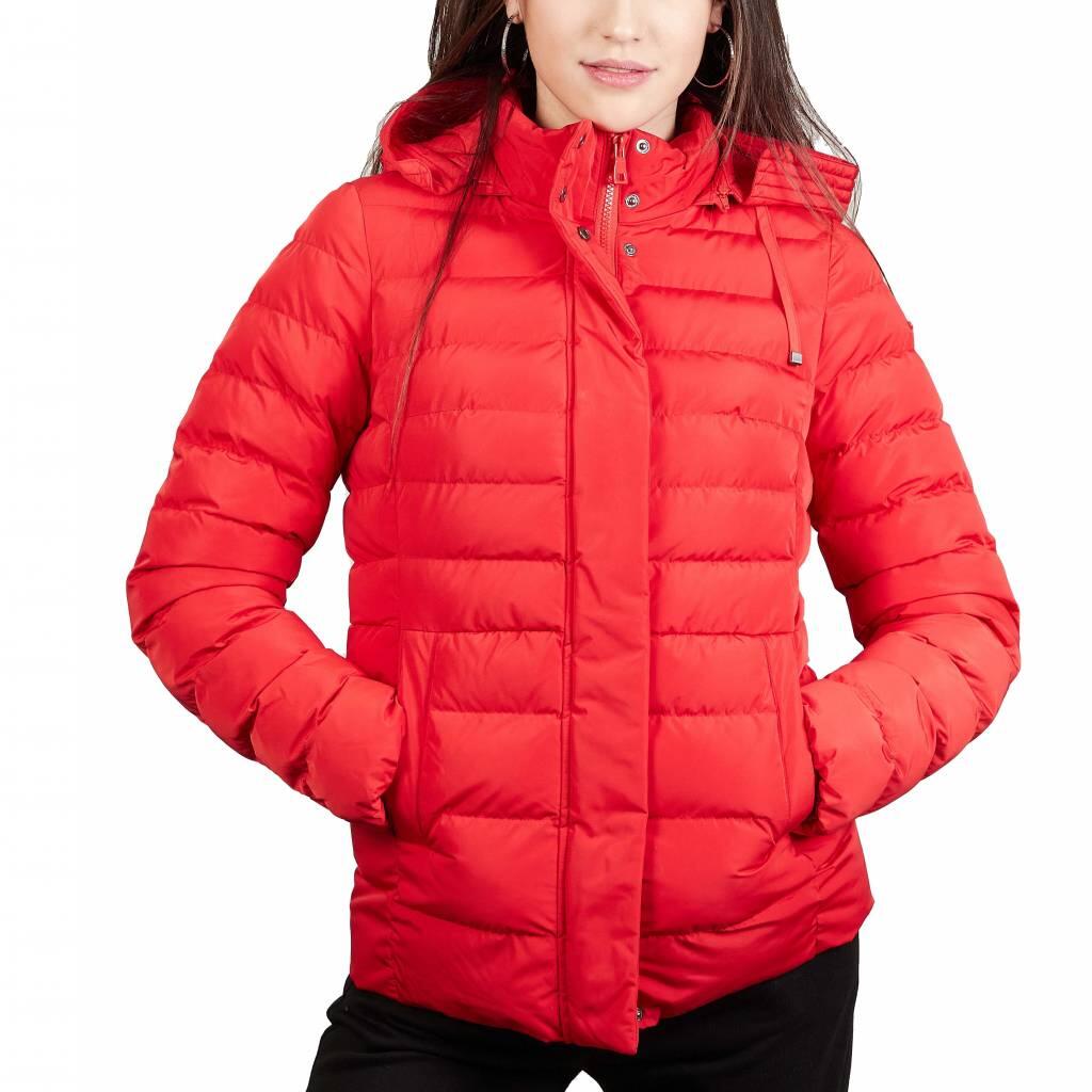 Geox W Zosma Long Jkt Giacca, Nero, 40 Donna